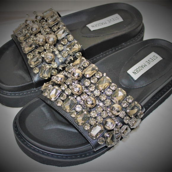 STEVE MADDEN "Pebbles" Jeweled Sandals-SZ. 6-NWOT - Picture 3 of 7